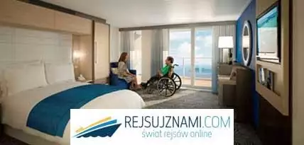 Kabiny typu suite Spa Junior z balkonem przystosowane dla osób niepełnosprawnych