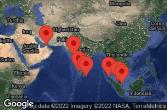 DUBAI, UNITED ARAB EMERATES, AT SEA, MUMBAI (BOMBAY), INDIA, COCHIN, INDIA, COLOMBO, SRI LANKA, Hambantota, Sri Lanka, SABANG, PULAU WEH, PORT KELANG, MALAYSIA, SINGAPORE