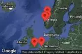 SOUTHAMPTON, ENGLAND, BRUSSELS (ZEEBRUGGE),BELGIUM, AT SEA, FLAM, NORWAY, GEIRANGER, NORWAY, BERGEN, NORWAY