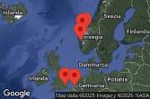 London, Southampton, England, BRUSSELS, ZEEBRUGGE, BELGIUM, AT SEA, NORDFJORDEID, NORWAY, GEIRANGER, NORWAY, BERGEN, NORWAY