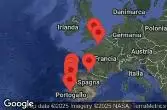 SOUTHAMPTON, ENGLAND, AT SEA, VIGO, SPAIN, LISBON, PORTUGAL, PORTO, PORTUGAL, LA CORUÑA, SPAIN, BILBAO, SPAIN, PARIS (LE HAVRE), FRANCE