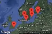 London, Southampton, England, AT SEA, COPENHAGEN, DENMARK, HELSINKI, FINLAND, TALLINN, ESTONIA, STOCKHOLM, SWEDEN, VISBY, SWEDEN, Skagen, Denmark