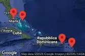 MIAMI, FLORIDA, NASSAU, BAHAMAS, AT SEA, CHARLOTTE AMALIE, ST. THOMAS, ST. JOHNS, ANTIGUA