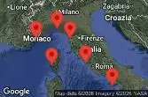 Civitavecchia, Italy, Florence, Pisa, La Spezia, Italy, Santa Margherita, Italy, AJACCIO, CORSICA, Nice, Villefranche, France, AT SEA, Naples, Capri, Italy
