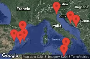 VENICE, ITALY, SPLIT CROATIA, DUBROVNIK, CROATIA, AT SEA, CATANIA,SICILY,ITALY, VALLETTA, MALTA, PALMA DE MALLORCA, SPAIN, IBIZA, SPAIN, VALENCIA, SPAIN, BARCELONA, SPAIN