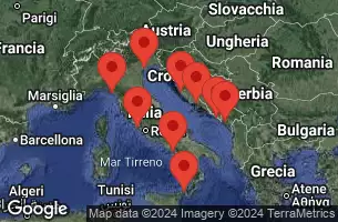 VENICE (RAVENNA) -  ITALY, ZADAR, CROATIA, DUBROVNIK, CROATIA, SPLIT CROATIA, KOTOR, MONTENEGRO, AT SEA, SICILY (MESSINA), ITALY, AMALFI COAST (SALERNO) -ITALY, LA SPEZIA, ITALY, Civitavecchia, Italy