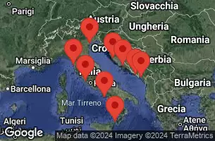 VENICE (RAVENNA) -  ITALY, ZADAR, CROATIA, DUBROVNIK, CROATIA, SPLIT CROATIA, KOTOR, MONTENEGRO, AT SEA, SICILY (MESSINA), ITALY, NAPLES/CAPRI, ITALY, FLORENCE/PISA(LIVORNO),ITALY, Civitavecchia, Italy