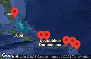 FORT LAUDERDALE, FLORIDA, AT SEA, LABADEE, HAITI, PUERTO PLATA, DOMINICAN REP, CHARLOTTE AMALIE, ST. THOMAS, PHILIPSBURG, ST. MAARTEN, ST. JOHNS, ANTIGUA