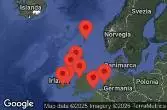 AMSTERDAM, HOLLAND, AT SEA, LERWICK, SHETLAND, SCOTLAND, GLASGOW (GREENOCK), SCOTLAND, BELFAST, NORTHERN IRELAND, LIVERPOOL, ENGLAND, CORK, IRELAND, WATERFORD (DUNMORE EAST), IRELAND, DOVER, ENGLAND