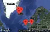AMSTERDAM, HOLLAND, AT SEA, AKUREYRI, ICELAND, ISAFJORDUR, ICELAND, REYKJAVIK, ICELAND, CORK, IRELAND, WATERFORD (DUNMORE EAST), IRELAND