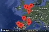 AMSTERDAM, HOLLAND, DOVER, ENGLAND, PARIS (LE HAVRE), FRANCE, AT SEA, BILBAO, SPAIN, LISBON, PORTUGAL, SEVILLE (CADIZ), SPAIN, GIBRALTAR, UNITED KINGDOM, PALMA DE MALLORCA, SPAIN, BARCELONA, SPAIN