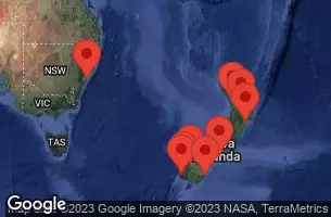 SYDNEY, AUSTRALIA, AT SEA, AUCKLAND, NEW ZEALAND, TAURANGA,NEW ZEALAND, NAPIER, NEW ZEALAND, CHRISTCHURCH, NEW ZEALAND, DUNEDIN, NEW ZEALAND, DUSKY SOUND, DOUBTFUL SOUND, MILFORD SOUND, NEW ZEALAND