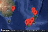SYDNEY, AUSTRALIA, AT SEA, MILFORD SOUND, NEW ZEALAND, DOUBTFUL SOUND, DUSKY SOUND, DUNEDIN, NEW ZEALAND, CHRISTCHURCH, NEW ZEALAND, AUCKLAND, NEW ZEALAND, TAURANGA,NEW ZEALAND, BAY OF ISLANDS, NEW ZEALAND