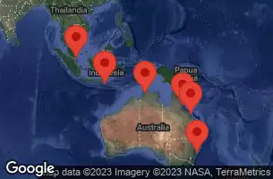 SINGAPORE, AT SEA, BENOA - BALI - INDONESIA, DARWIN, AUSTRALIA, CAIRNS(YORKEY'S KNOB),AUSTRL, AIRLIE BEACH - QLD - AUSTRALIA, SYDNEY, AUSTRALIA