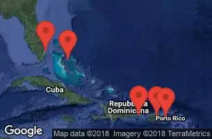 FORT LAUDERDALE, FLORIDA, AT SEA, SAN JUAN, PUERTO RICO, CHARLOTTE AMALIE, ST. THOMAS, Punta Cana, Dominican Rep, NASSAU, BAHAMAS