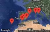 BARCELONA, SPAIN, CARTAGENA, SPAIN, TANGIER, MOROCCO, AT SEA, Madeira, Funchal, Portugal, Malaga, Spain, AJACCIO, CORSICA, Civitavecchia, Italy