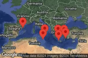 BARCELONA, SPAIN, AT SEA, SICILY (MESSINA), ITALY, VALLETTA, MALTA, EPHESUS (KUSADASI), TURKEY, RHODES, GREECE, CHANIA (SOUDA) -CRETE - GREECE, ATHENS (PIRAEUS), GREECE