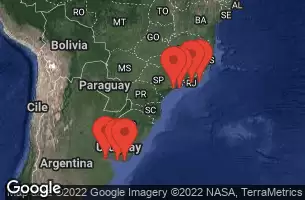 RIO DE JANEIRO, BRAZIL, BUZIOS, BRAZIL, ILHABELA, BRAZIL, SAO PAULO (SANTOS), BRAZIL, AT SEA, MONTEVIDEO, URUGUAY, PUNTA DEL ESTE, URUGUAY, BUENOS AIRES, ARGENTINA