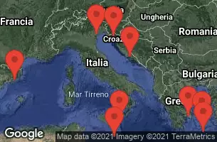VENICE, ITALY, Rijeka, Croatia, SPLIT CROATIA, AT SEA, SANTORINI, GREECE, MYKONOS, GREECE, ATHENS (PIRAEUS), GREECE, CATANIA,SICILY,ITALY, VALLETTA, MALTA, BARCELONA, SPAIN