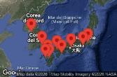 TOKYO, JAPAN, Mount Fuji, Shimizu, Japan, AT SEA, Kyoto, Osaka, Japan, KOCHI,  JAPAN, HIROSHIMA, JAPAN, Nagasaki, Japan, KUMAMOTO, JAPAN, FUKUOKA, JAPAN, BUSAN, SOUTH KOREA, Seoul, Incheon, South Korea