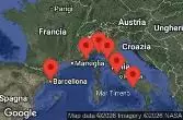 BARCELONA, SPAIN, Nice, Villefranche, France, Florence, Pisa, La Spezia, Italy, PORTOFINO, ITALY, Civitavecchia, Italy, Naples, Capri, Italy, AT SEA
