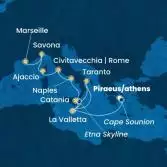 Greece, Malta, Italy, Corsica (France), France