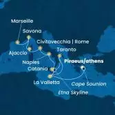 Greece, Malta, Italy, Corsica (France), France