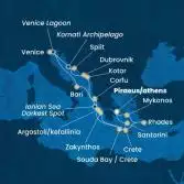 Greece, Montenegro, Croatia, Italy