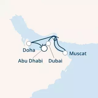 COSTA DIADEMA - trasa 6 nocy podróż z: ABU DHABI w dniu 20/11/2020 - United Arab Emirates, Oman