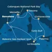 Spain, Tunisia, Italy, France