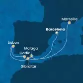 Spain, Gibraltar, Portugal, France