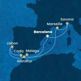 Spain, Gibraltar, Portugal, France, Italy