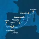 Spain, Portugal, Gibraltar, France, Italy