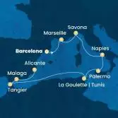 Spain, France, Italy, Tunisia, Morocco