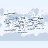 Spain, Morocco, Canary Islands, Antilles, Colombia, Costa Rica, Panama, Chile, Polynesia, New Zealand, Australia, Japan
