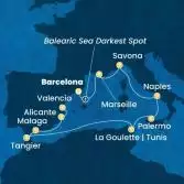Spain, France, Italy, Tunisia, Morocco