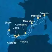Spain, Portugal, Gibraltar, France, Italy