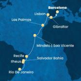Spain, Gibraltar, Portugal, Canary Islands, Cape Verde, Brazil