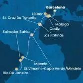 Spain, Portugal, Canary Islands, Cape Verde, Brazil