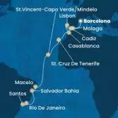Spain, Portugal, Morocco, Canary Islands, Cape Verde, Brazil
