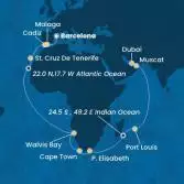 Spain, Canary Islands, Namibia, South Africa, Mauritius, Oman, United Arab Emirates