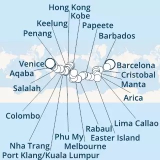 Spain, Canary Islands, Antilles, Chile, Polynesia, New Zealand, Australia, Japan, South Korea, Taiwan, China, Vietnam, Malaysia