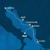 Italy, Montenegro, Greece, Croatia