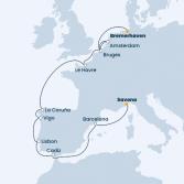 Germany, Belgium, Netherlands, France, Spain, Portugal, Italy