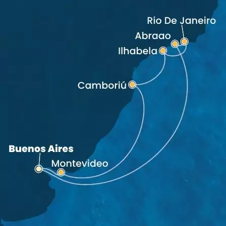 COSTA FAVOLOSA - trasa 8 nocy podróż z: BUENOS AIRES w dniu 30/01/2026 - Argentina, Uruguay, Brazil