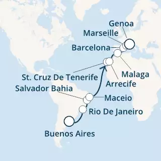 Argentina, Brazil, Canary Islands, Spain, France, Italy