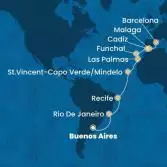 Argentina, Brazil, Cape Verde, Canary Islands, Madeira , Spain