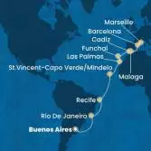 Argentina, Brazil, Cape Verde, Canary Islands, Madeira , Spain, France