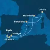 Spain, Gibraltar, France, Italy