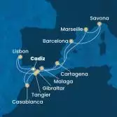 Spain, Portugal, Gibraltar, France, Italy, Morocco